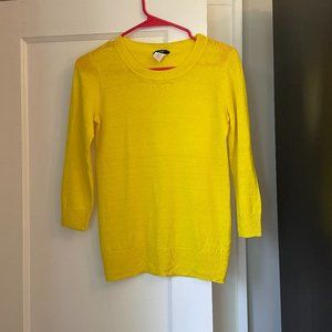 Linen Yellow Jcrew Sweater Top